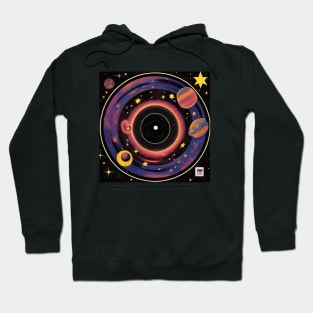 Galaxy Space Record Store Vinyl LP Music Cover Hoodie